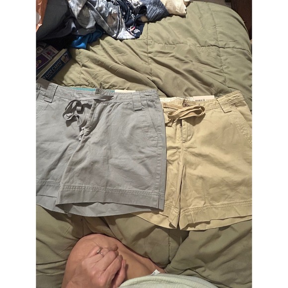 Natural Reflections Pants - Natural Reflections Womens Shorts Sz 10 Bundle Tan Blue Grey Chino 4 Inseam NWT